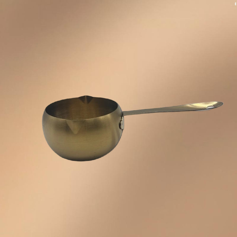 Golden Stainless Steel Drum-Shaped Oil Pan