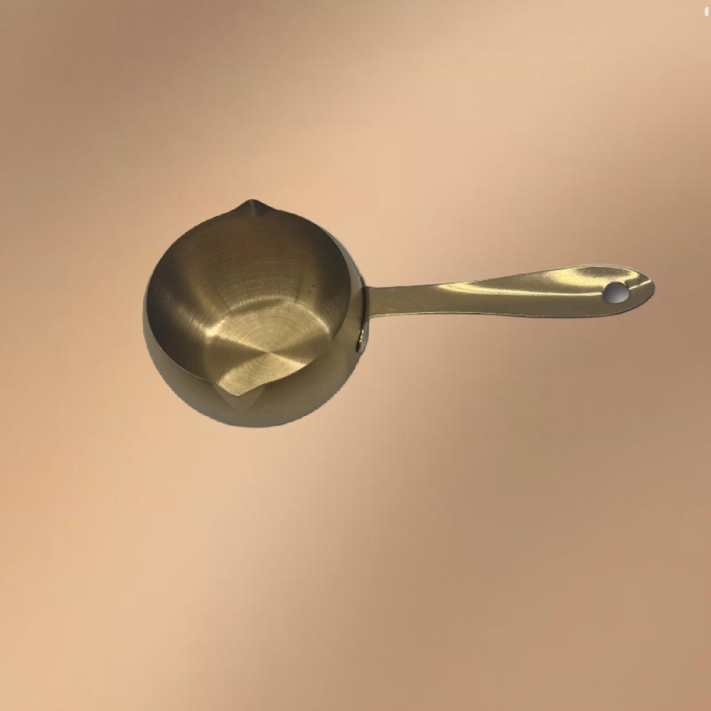 Golden Stainless Steel Drum-Shaped Oil Pan