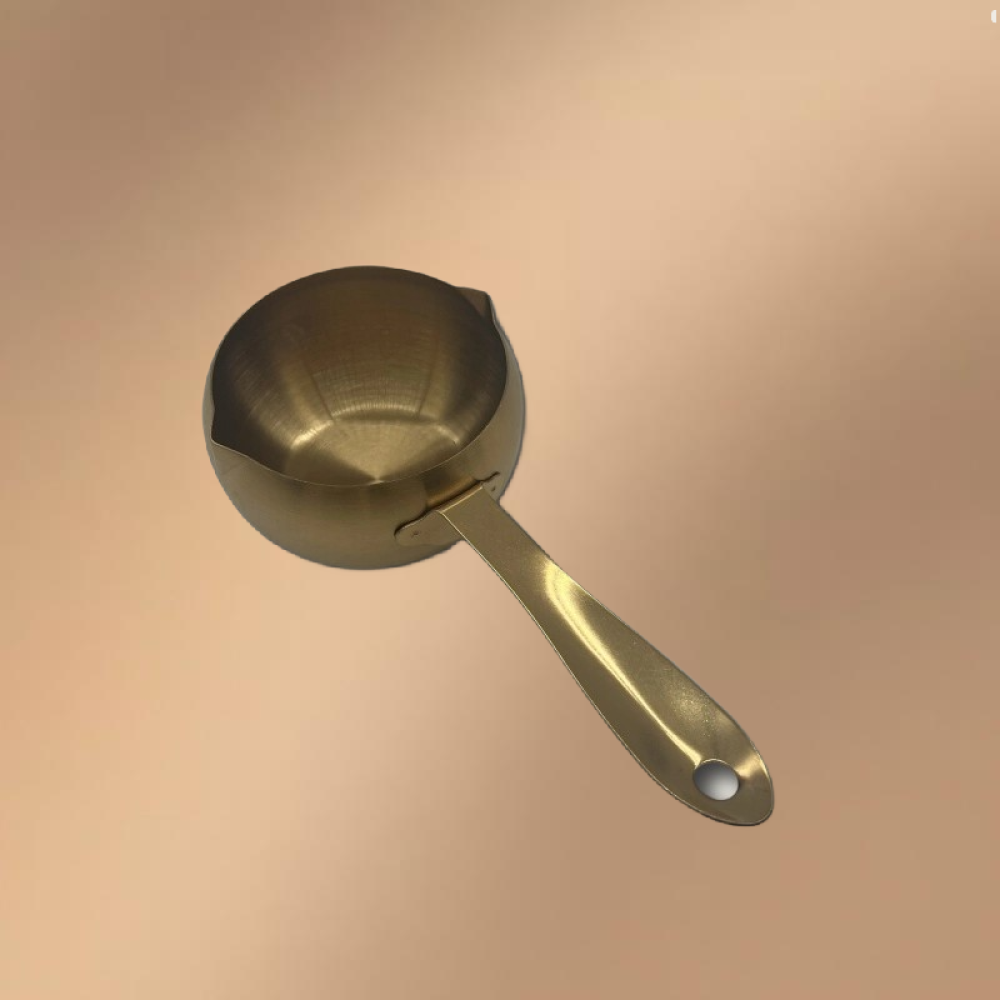 Golden Stainless Steel Drum-Shaped Oil Pan