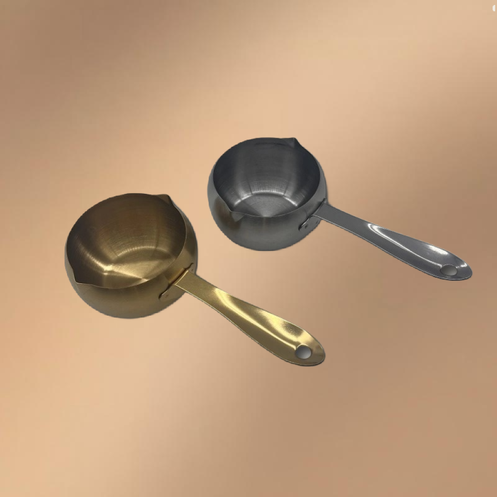 Golden Stainless Steel Drum-Shaped Oil Pan