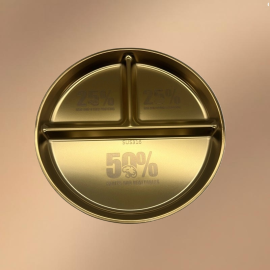 Stainless Steel Compartmentalized Thickened Dinner Plate