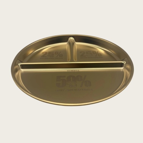 Stainless Steel Compartmentalized Thickened Dinner Plate