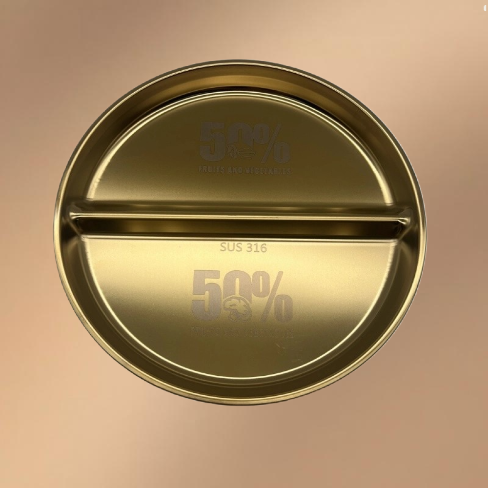 Stainless Steel Compartmentalized Thickened Dinner Plate