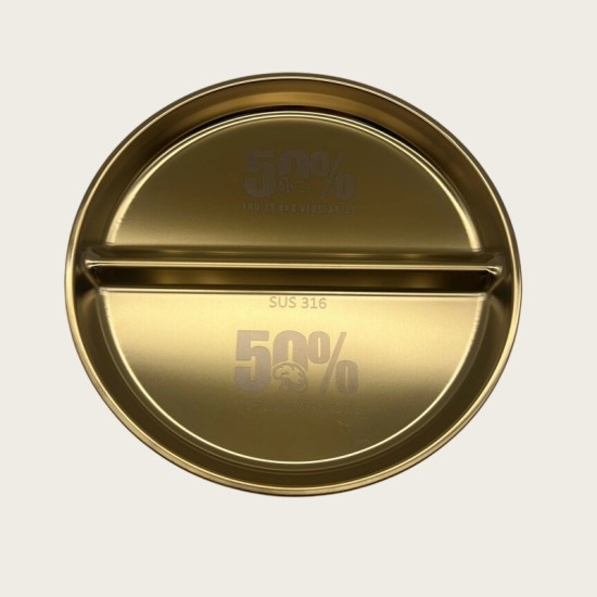 Stainless Steel Compartmentalized Thickened Dinner Plate