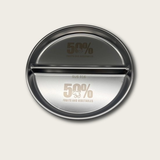 Stainless Steel Compartmentalized Thickened Dinner Plate