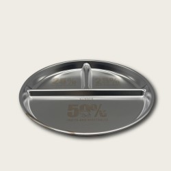 Stainless Steel Compartmentalized Thickened Dinner Plate