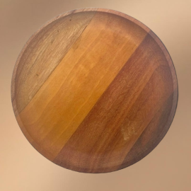 Medium-Sized Round Wooden Tray