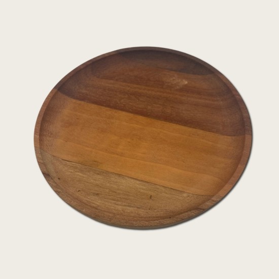 Medium-Sized Round Wooden Tray