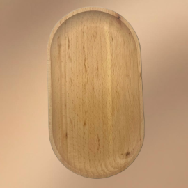 Small Oval Beechwood Plate