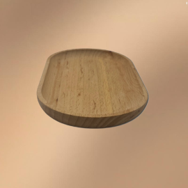Small Oval Beechwood Plate