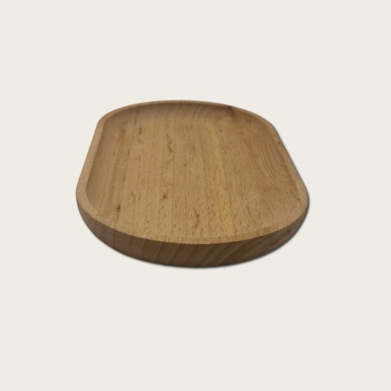 Small Oval Beechwood Plate