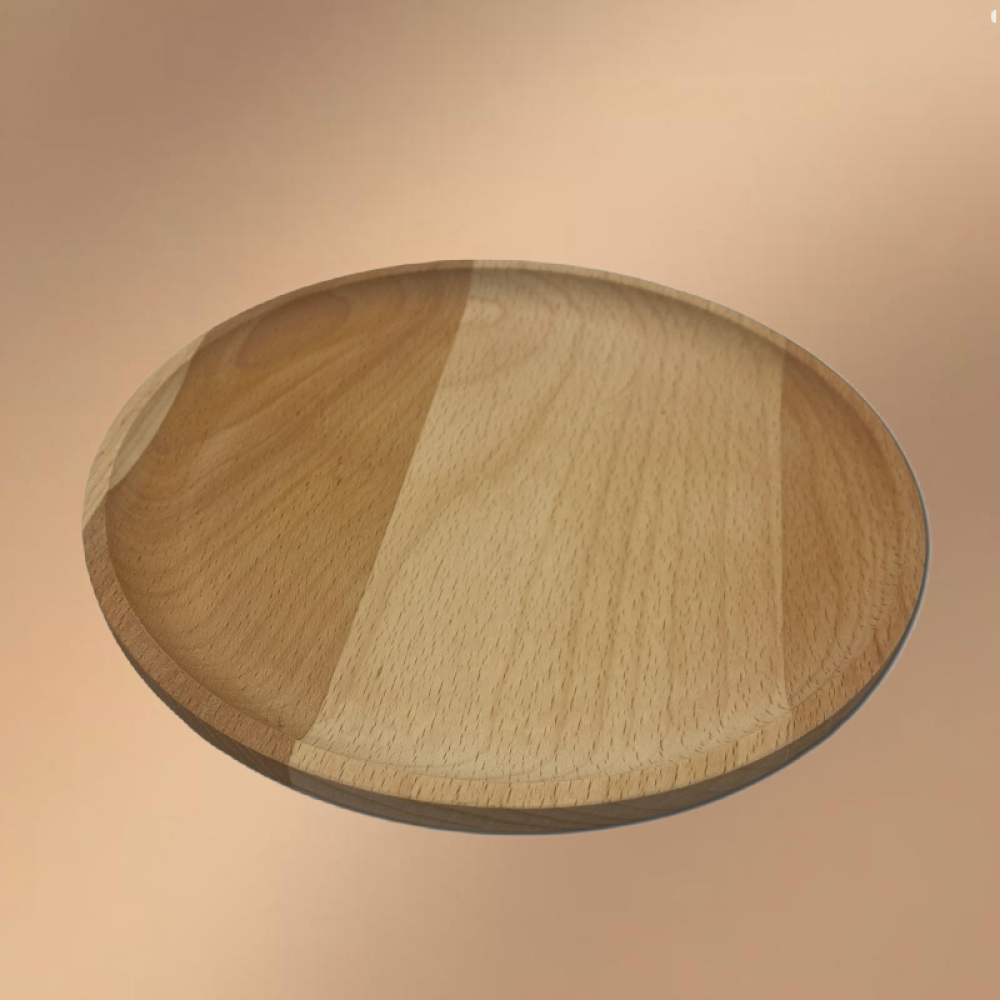 Large Round Wooden Tray