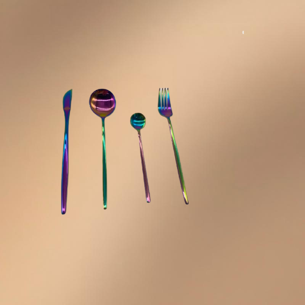 Fantasy-Colored Stainless Steel Dinnerware Set Gift Box