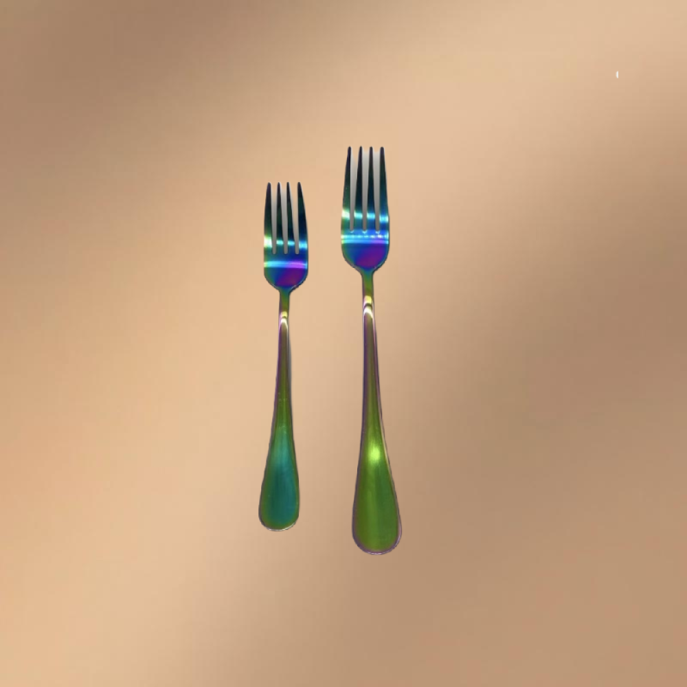 Colorful Stainless Steel 24-piece Western Dining Set