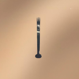 Black Stainless Steel Dessert Fork (With Logo Printing Capability)