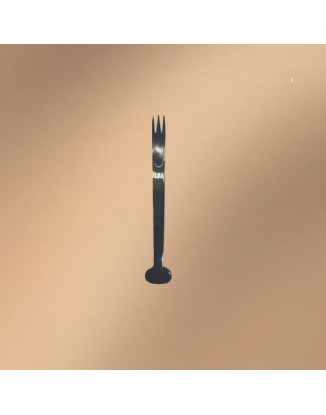 Black Stainless Steel Dessert Fork (With Logo Printing Capability)