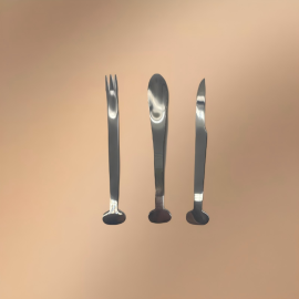Black Stainless Steel Dessert Fork (With Logo Printing Capability)