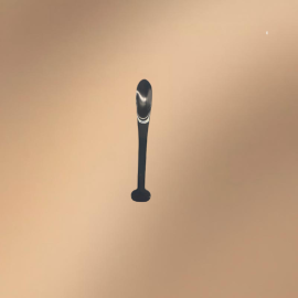 Black Stainless Steel Dessert Spoon (With Logo Printing Capability)