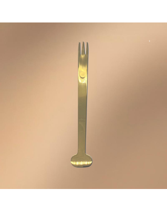 Golden Stainless Steel Dessert Fork (With Logo Printing Capability)