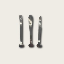 Silver Stainless Steel Dessert Knife (With Logo Printing Capability)