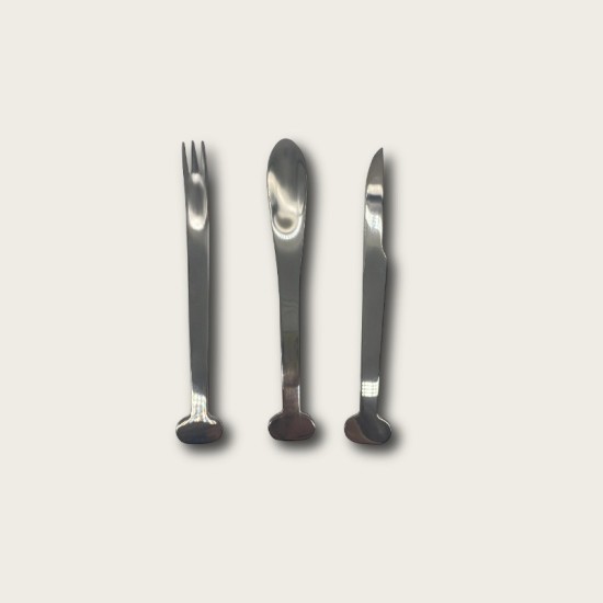 Silver Stainless Steel Dessert Knife (With Logo Printing Capability)