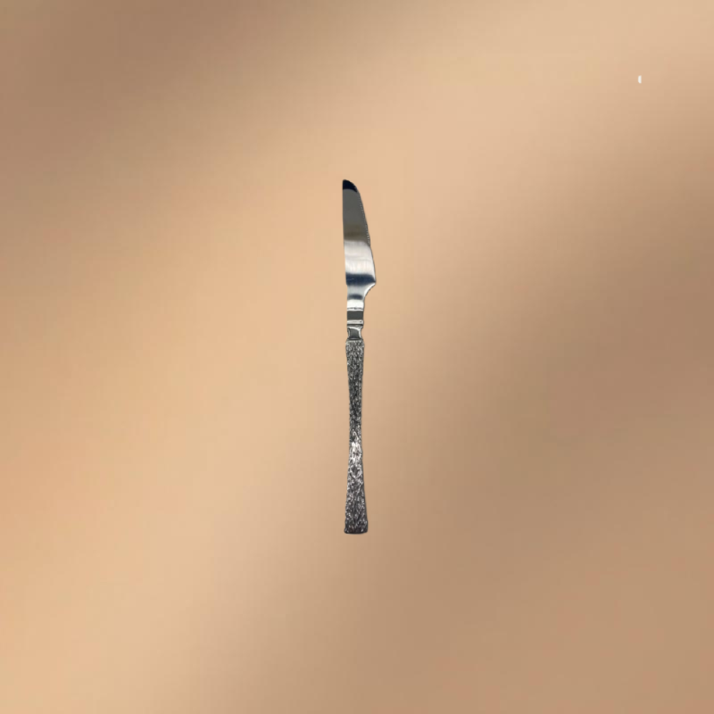 Silver Stainless Steel 24-Piece Tree-Patterned Handle Tableware Set