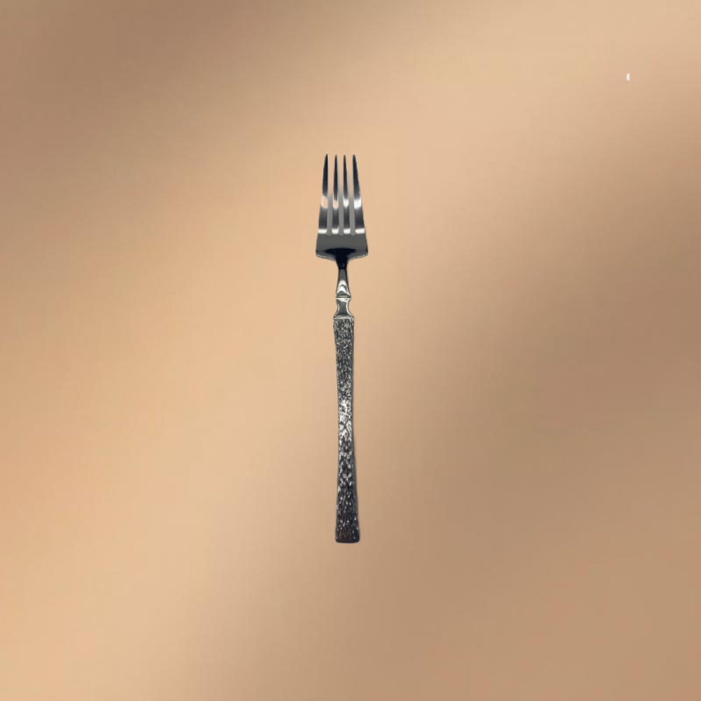 Silver Stainless Steel 24-Piece Tree-Patterned Handle Tableware Set