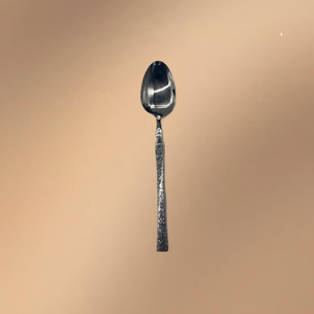 Silver Stainless Steel 24-Piece Tree-Patterned Handle Tableware Set