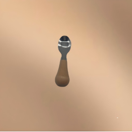 Stainless Steel Short Wooden-Handled Mini Spoon