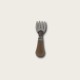 Stainless Steel Short Wooden-Handled Mini Fork