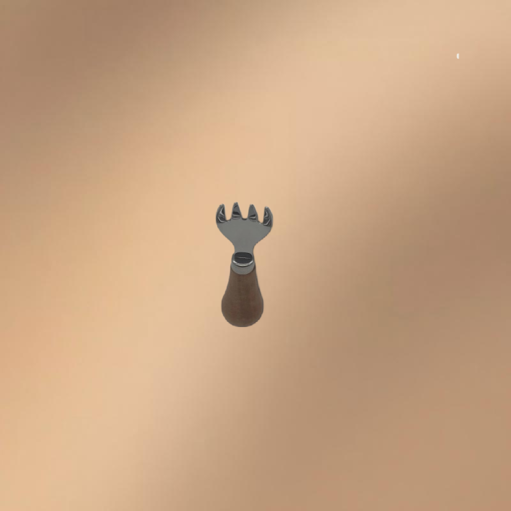 Stainless Steel Short Wooden-Handled Mini Fork